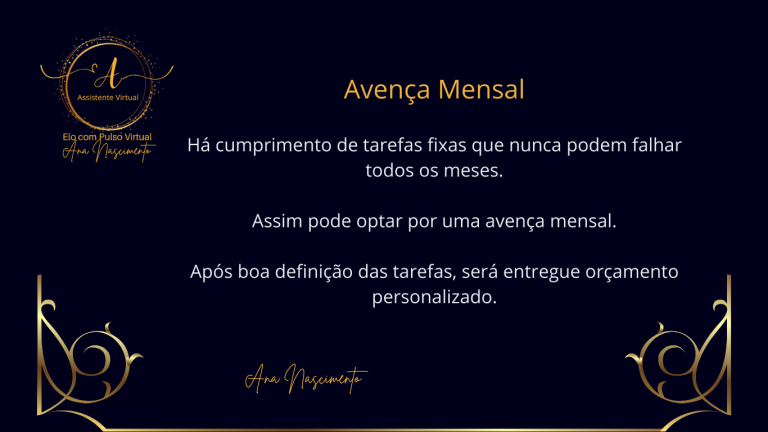Painel Avença Mensal você